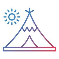 Desert Tipi Line Gradient Icon vector