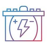 Auto Battery Line Gradient Icon vector