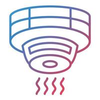 Smoke Detector Line Gradient Icon vector