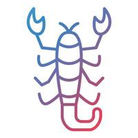 Scorpion Line Gradient Icon vector