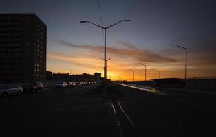 amanecer en rockaway park, nueva york, estados unidos foto