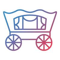 Desert Carriage Line Gradient Icon vector