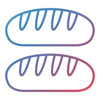 Loaf Line Gradient Icon vector