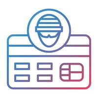 Fraud Line Gradient Icon vector