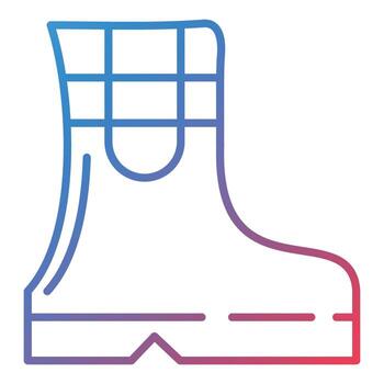 icono de gradiente de línea de botas de primavera vector