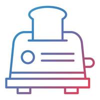 Toaster Line Gradient Icon vector
