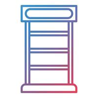 Shelves Line Gradient Icon vector