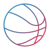 Basketball Line Gradient Icon vector