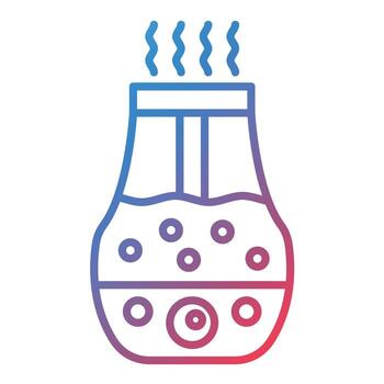 icono de gradiente de línea de humidificador vector