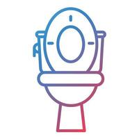 Toilet Line Gradient Icon vector