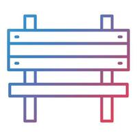 Bench Line Gradient Icon vector