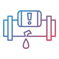 Leak Detector Line Gradient Icon vector