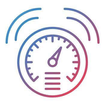 icono de gradiente de línea de medidor inteligente vector