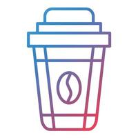 Coffee Cup Line Gradient Icon vector