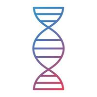 DNA Line Gradient Icon vector