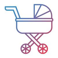 Stroller Line Gradient Icon vector