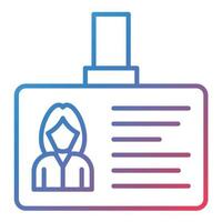 Identification Card Line Gradient Icon vector
