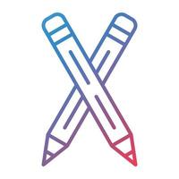 Pencils Line Gradient Icon vector