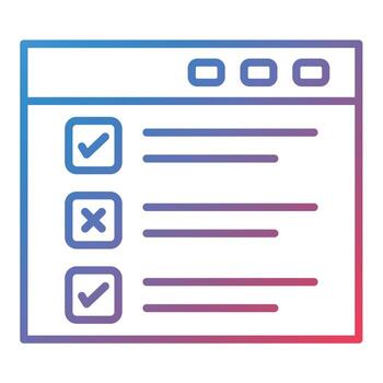 Tasks List Line Gradient Icon vector