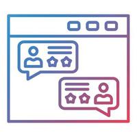 Testimonial Line Gradient Icon vector