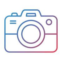 Camera Line Gradient Icon vector