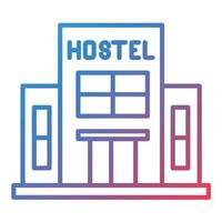 Hostel Line Gradient Icon vector