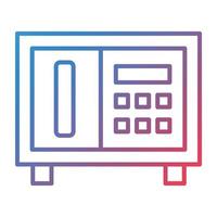 Safe Box Line Gradient Icon vector