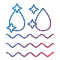 Clean Water Line Gradient Icon vector