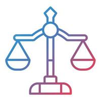 Justice Line Gradient Icon vector