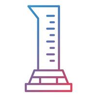 Graduated Cylinder Line Gradient Icon vector