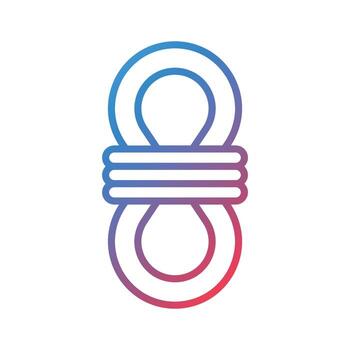 icono de gradiente de línea de nudo vector