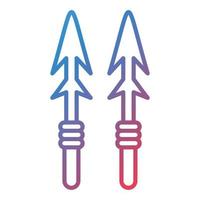 Harpoon Line Gradient Icon vector