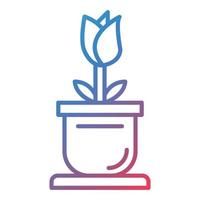 Tulip Line Gradient Icon vector