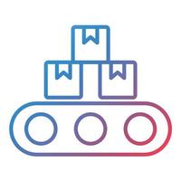 Rolling Machine Line Gradient Icon vector