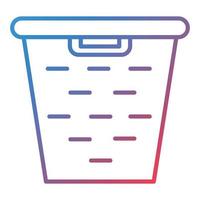 Clothes Basket Line Gradient Icon vector