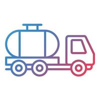 Water Tanker Line Gradient Icon vector