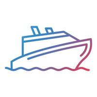 Yachting Line Gradient Icon vector