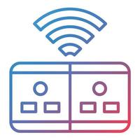 Smart Socket Line Gradient Icon vector