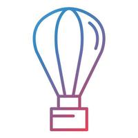 Hot Air Balloon Line Gradient Icon vector