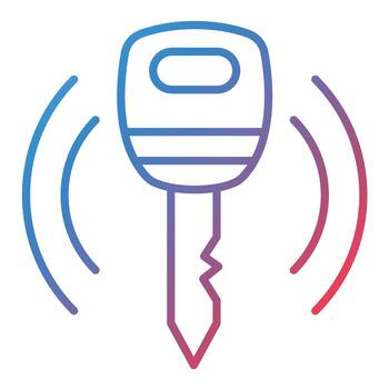 Smart Key Line Gradient Icon vector