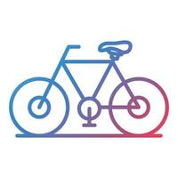 icono de gradiente de línea de ciclismo vector