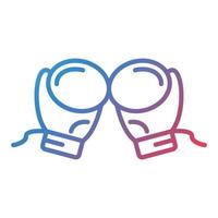 Boxing Gloves Line Gradient Icon vector