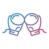 Boxing Gloves Line Gradient Icon vector