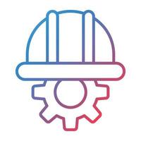 Automated Engineering Line Gradient Icon vector