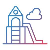 Playground Line Gradient Icon vector
