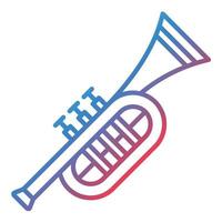 Trumpet Line Gradient Icon vector