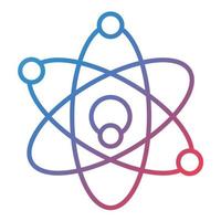 Atom Line Gradient Icon vector