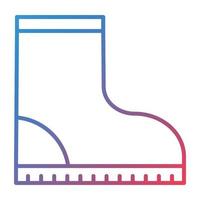 icono de gradiente de línea de botas agrícolas vector