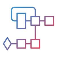 Flowchart Line Gradient Icon vector