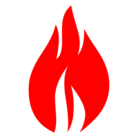 silhouette de flamme dessinée à la main sur fond transparent png